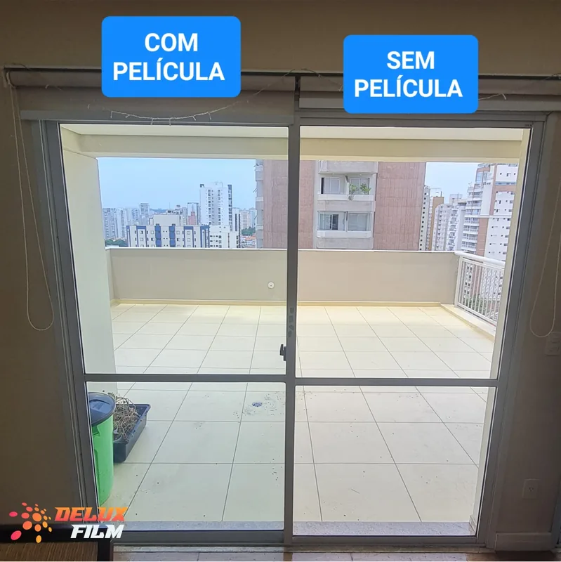 Película nano cerâmica aplicada em vidro