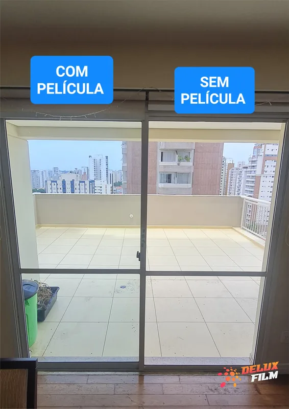 Película nano cerâmica aplicada em vidro